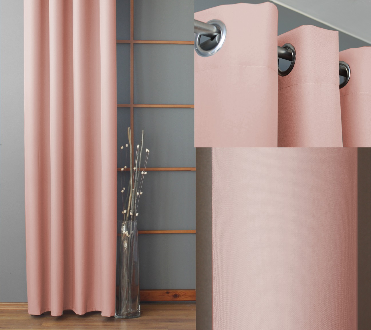 Duże zdjęcie produktu Zasłona Laval różowa
