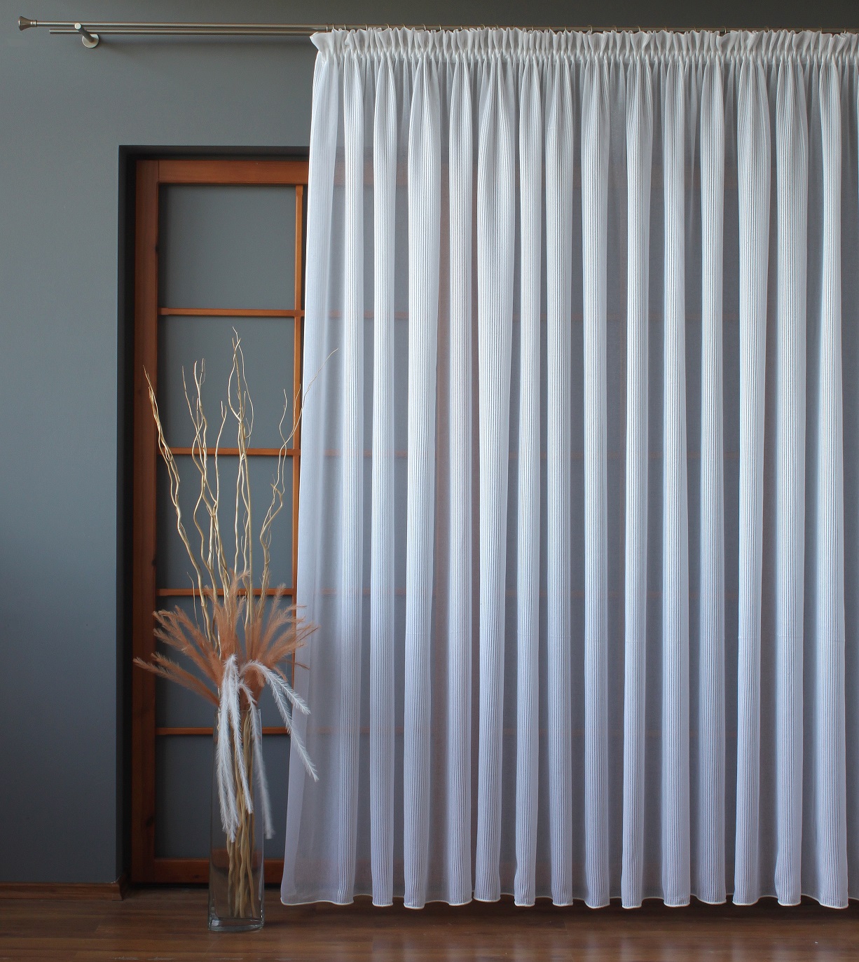 Duże zdjęcie produktu Firanka marszczona pionowe pasy