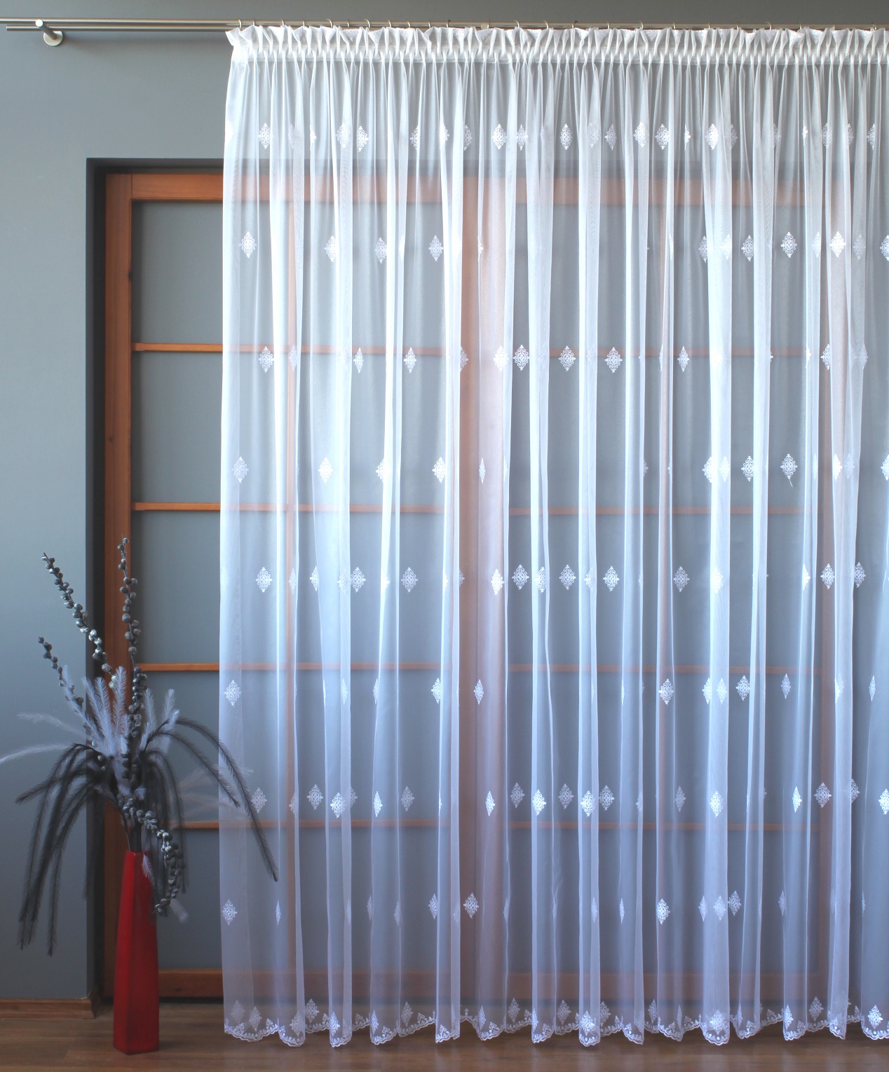 Duże zdjęcie produktu Firanka marszczona Romb