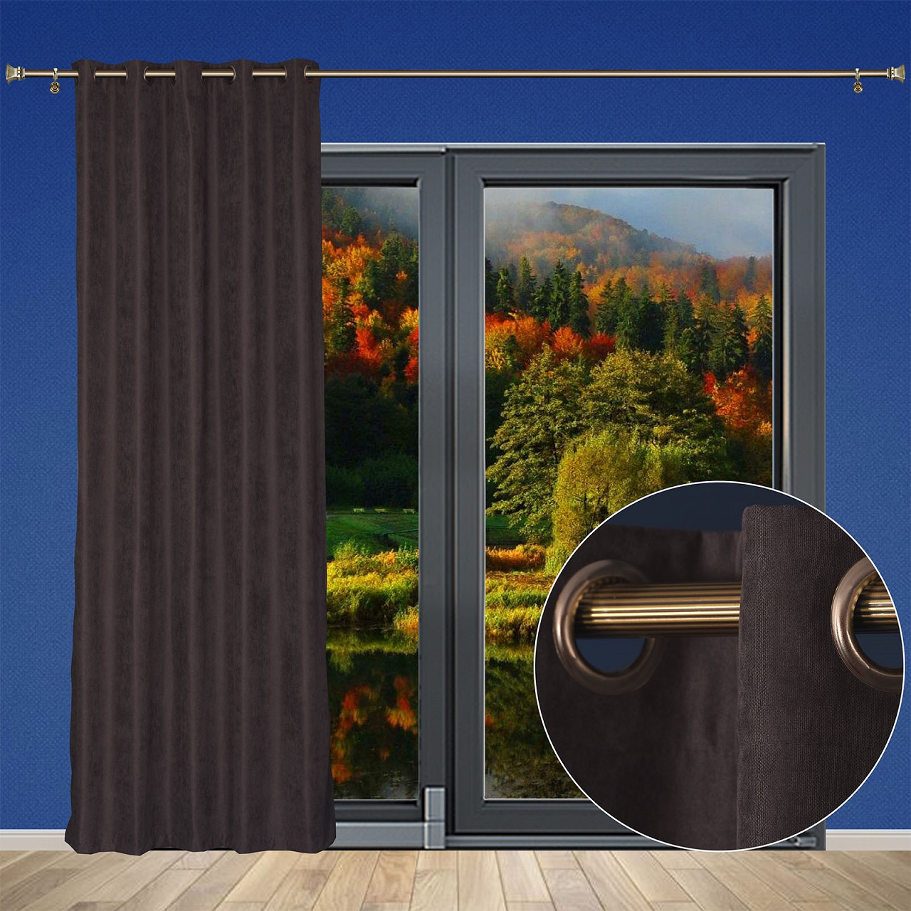 Duże zdjęcie produktu Zasłona Velvet czarna